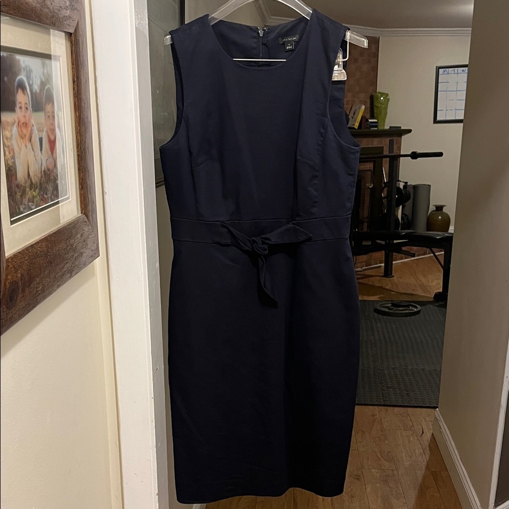 Ann Taylor Classic Navy Midi Dress